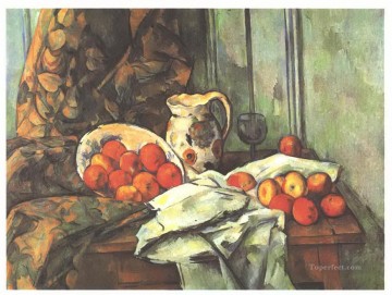 Naturaleza muerta con jarra Paul Cezanne Pinturas al óleo